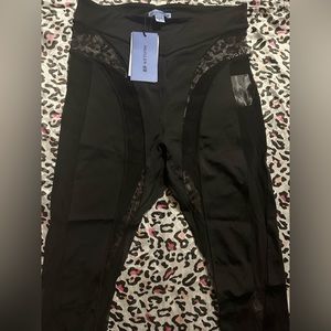 Black Mugler tights size 10 brand new